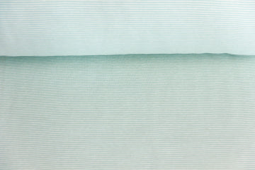 Bündchen gestreift, mint, ecru, 0,5 m